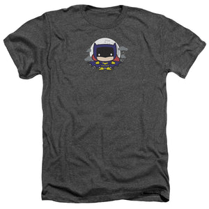 AN OFFCIALLY LICENSED JLA BATGIRL CHIBI MEN'S HEATHER T-SHIRT CHARCOAL