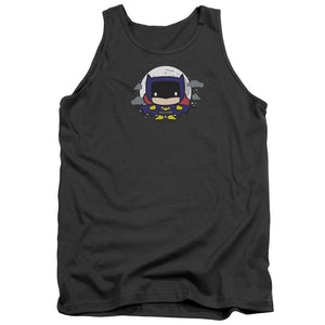 AN OFFCIALLY LICENSED JLA BATGIRL CHIBI ADULT UNISEX TANK TOP CHARCOAL