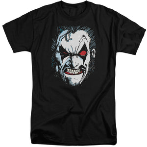 AN OFFCIALLY LICENSED JLA IN LO FACE MEN'S TALL FIT T-SHIRT BLACK