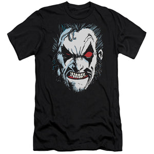 AN OFFCIALLY LICENSED JLA IN LO FACE MEN'S PREMIUM SLIM FIT T-SHIRT BLACK