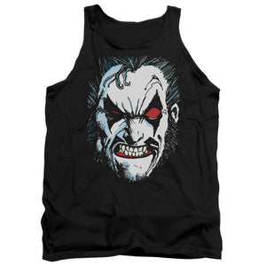 AN OFFCIALLY LICENSED JLA IN LO FACE ADULT UNISEX TANK TOP BLACK