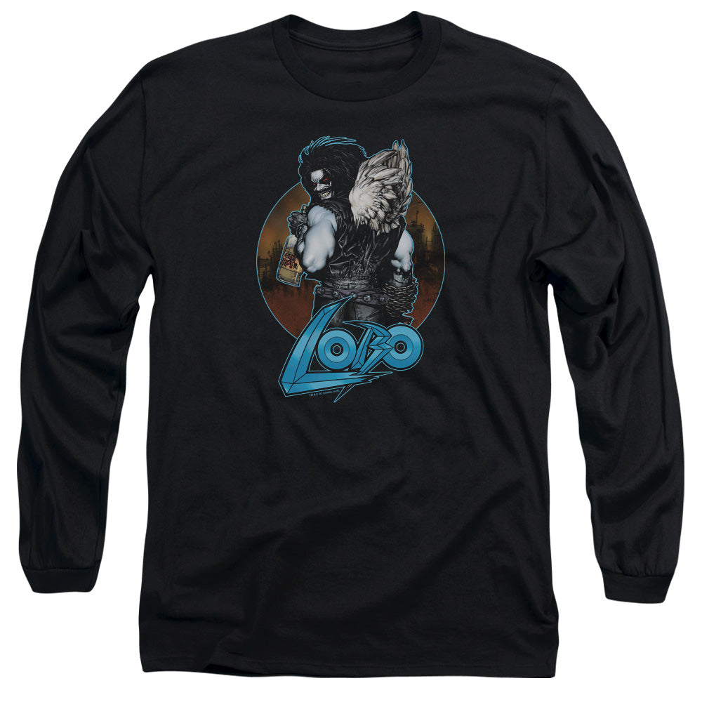 AN OFFCIALLY LICENSED JLA GUT ROT MEN'S LONG SLEEVE T-SHIRT BLACK
