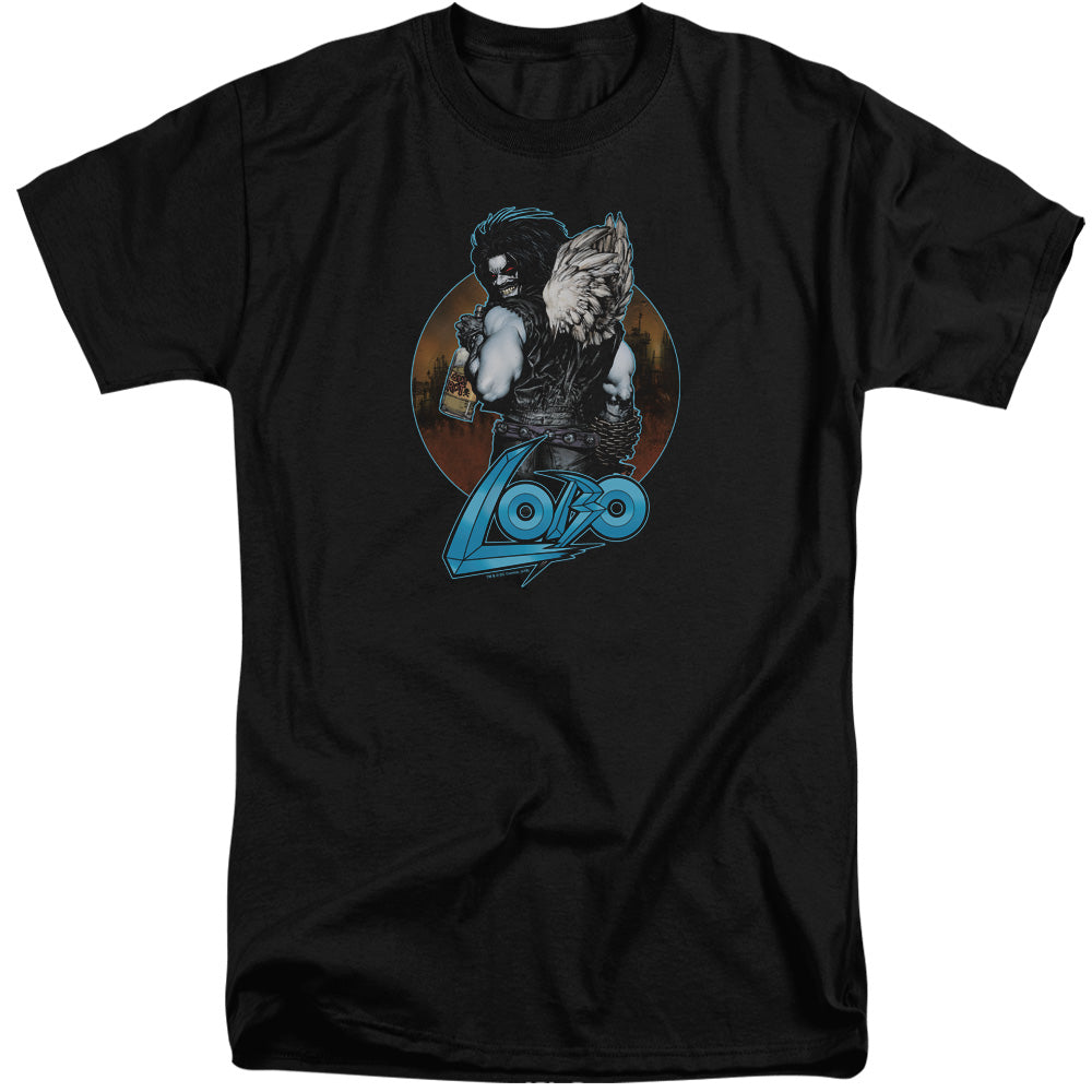 AN OFFCIALLY LICENSED JLA GUT ROT MEN'S TALL FIT T-SHIRT BLACK