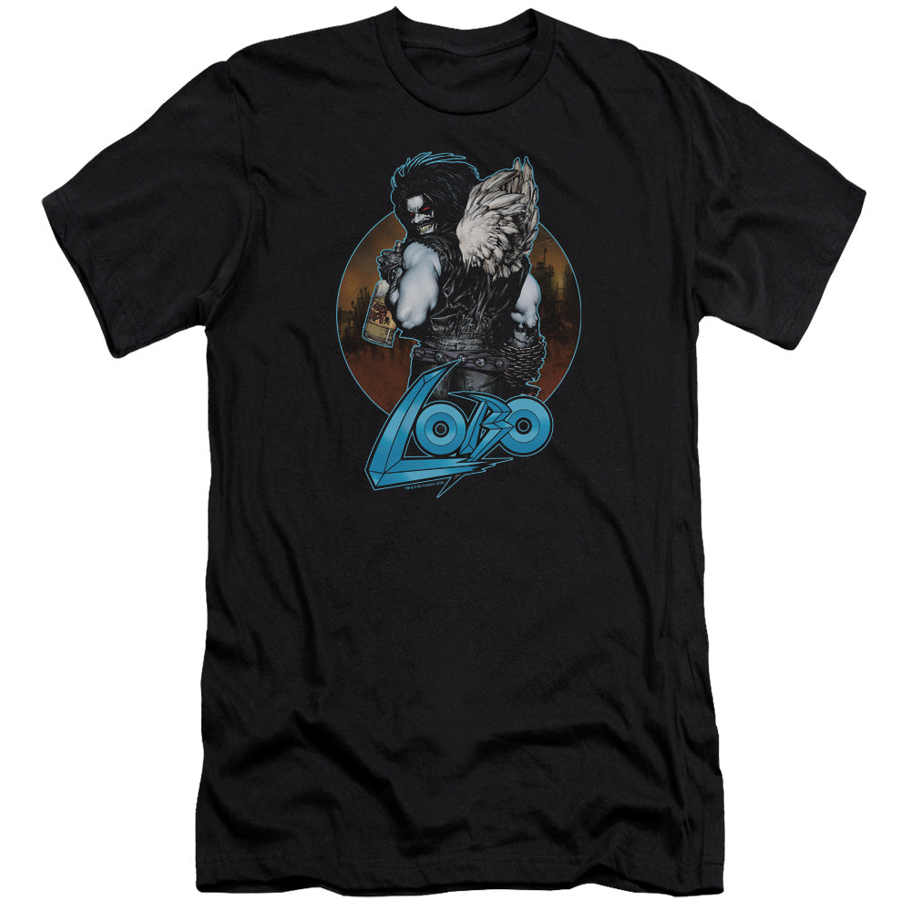 AN OFFCIALLY LICENSED JLA GUT ROT MEN'S PREMIUM SLIM FIT T-SHIRT BLACK
