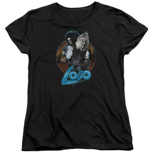 AN OFFCIALLY LICENSED JLA GUT ROT WOMEN'S REGULAR FIT T-SHIRT BLACK