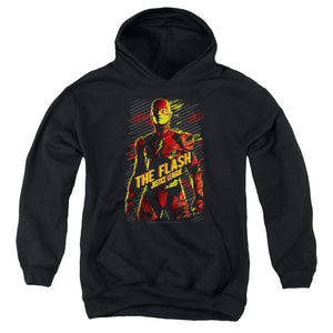 AN OFFCIALLY LICENSED JUSTICE LEAGUE MOVIE THE FLASH YOUTH HOODIE BLACK