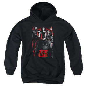 AN OFFCIALLY LICENSED JUSTICE LEAGUE MOVIE THE LEAGUE YOUTH HOODIE BLACK