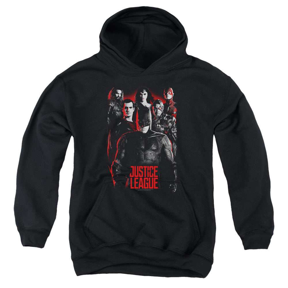 AN OFFCIALLY LICENSED JUSTICE LEAGUE MOVIE THE LEAGUE YOUTH HOODIE BLACK