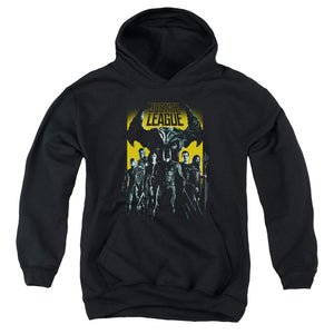 AN OFFCIALLY LICENSED JUSTICE LEAGUE MOVIE STAND UP TO EVIL YOUTH HOODIE BLACK