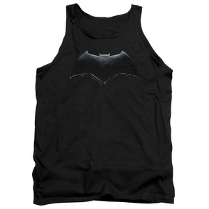 AN OFFCIALLY LICENSED JUSTICE LEAGUE MOVIE BATMAN LOGO ADULT UNISEX TANK TOP BLACK