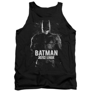 AN OFFCIALLY LICENSED JUSTICE LEAGUE MOVIE BATMAN ADULT UNISEX TANK TOP BLACK