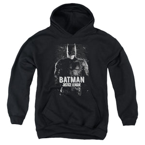 AN OFFCIALLY LICENSED JUSTICE LEAGUE MOVIE BATMAN YOUTH HOODIE BLACK