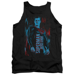 AN OFFCIALLY LICENSED JUSTICE LEAGUE MOVIE SUPERMAN ADULT UNISEX TANK TOP BLACK