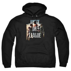 AN OFFCIALLY LICENSED JUSTICE LEAGUE MOVIE DAWN ADULT UNISEX PULLOVER HOODIE BLACK
