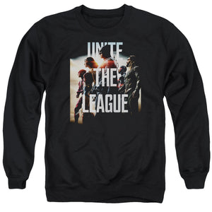 AN OFFCIALLY LICENSED JUSTICE LEAGUE MOVIE DAWN ADULT UNISEX CREWNECK SWEATSHIRT BLACK