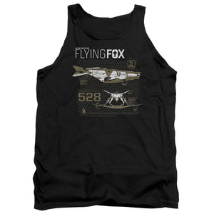 AN OFFCIALLY LICENSED JUSTICE LEAGUE MOVIE FLYING FOX ADULT UNISEX TANK TOP BLACK