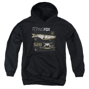 AN OFFCIALLY LICENSED JUSTICE LEAGUE MOVIE FLYING FOX YOUTH HOODIE BLACK