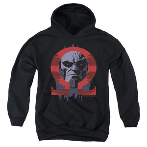 AN OFFCIALLY LICENSED JUSTICE LEAGUE MOVIE DARKSEID OMEGA YOUTH HOODIE BLACK