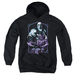 AN OFFCIALLY LICENSED JUSTICE LEAGUE MOVIE AGENTS OF DARKNESS YOUTH HOODIE BLACK