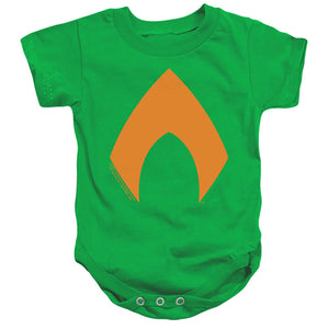 AN OFFCIALLY LICENSED JUSTICE LEAGUE MOVIE AQUAMAN SOLID COLOR BABY BODYSUIT KELLY GREEN