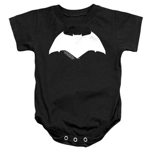 AN OFFCIALLY LICENSED JUSTICE LEAGUE MOVIE BATMAN SOLID COLOR BABY BODYSUIT BLACK