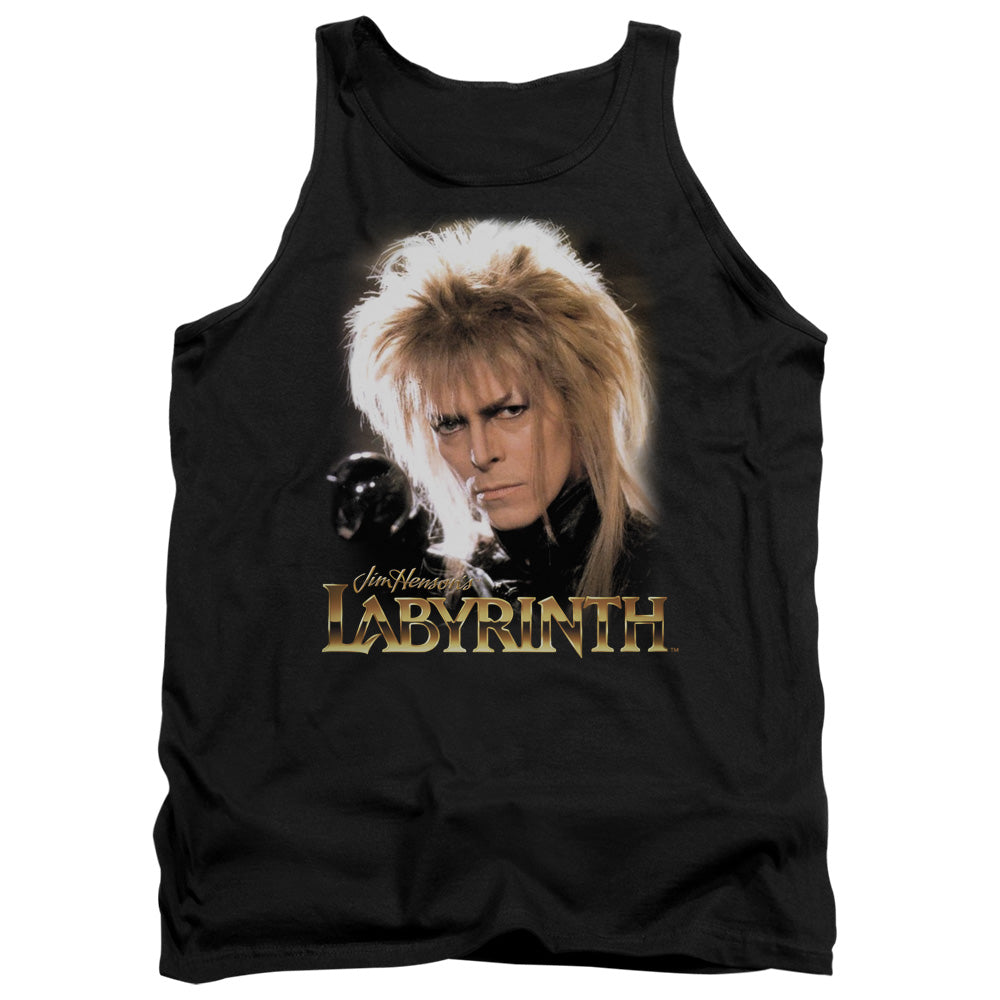 AN OFFCIALLY LICENSED LABYRINTH JARETH ADULT UNISEX TANK TOP BLACK