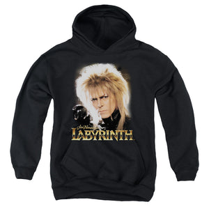 AN OFFCIALLY LICENSED LABYRINTH JARETH YOUTH HOODIE BLACK