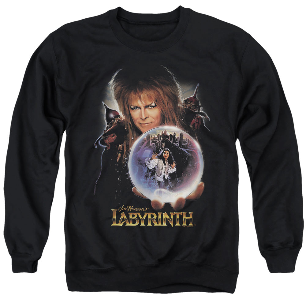 AN OFFCIALLY LICENSED LABYRINTH I HAVE A GIFT ADULT UNISEX CREWNECK SWEATSHIRT BLACK