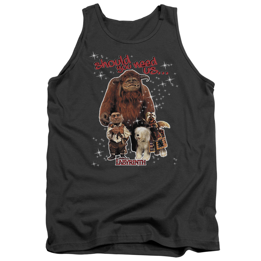 AN OFFCIALLY LICENSED LABYRINTH SHOULD YOU NEED US ADULT UNISEX TANK TOP CHARCOAL