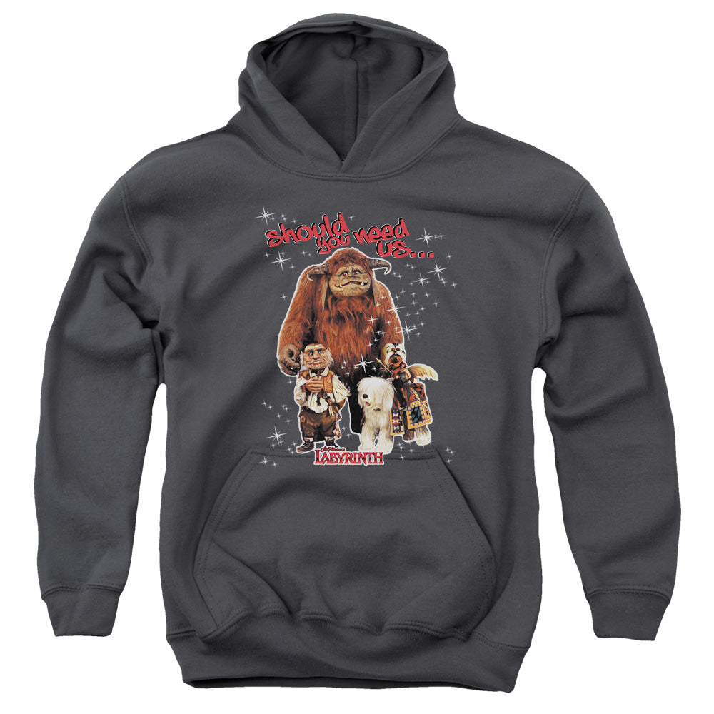 AN OFFCIALLY LICENSED LABYRINTH SHOULD YOU NEED US YOUTH HOODIE CHARCOAL
