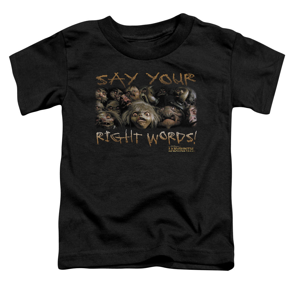 Labyrinth Say Your Right Words Licensed Toddler T-Shirt SM-LG