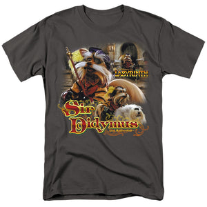 AN OFFCIALLY LICENSED LABYRINTH SIR DIDYMUS MEN'S REGULAR FIT T-SHIRT CHARCOAL