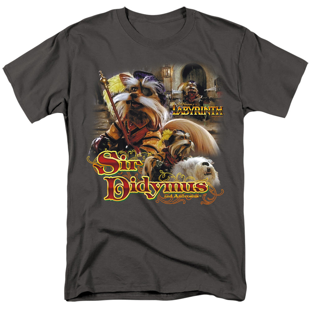 AN OFFCIALLY LICENSED LABYRINTH SIR DIDYMUS MEN'S REGULAR FIT T-SHIRT CHARCOAL