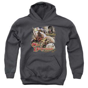 AN OFFCIALLY LICENSED LABYRINTH SIR DIDYMUS YOUTH HOODIE CHARCOAL