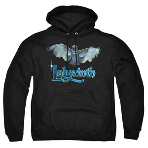 AN OFFCIALLY LICENSED LABYRINTH TITLE SEQUENCE ADULT UNISEX PULLOVER HOODIE BLACK