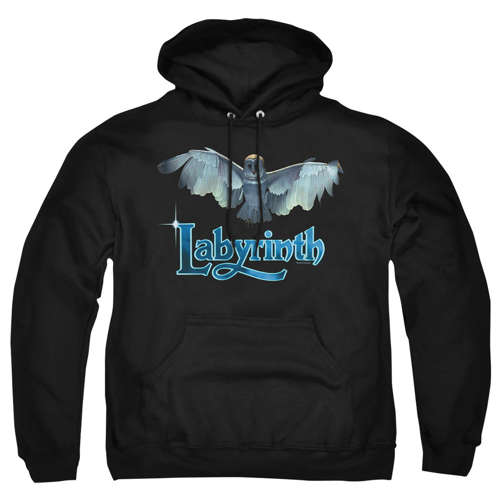 AN OFFCIALLY LICENSED LABYRINTH TITLE SEQUENCE ADULT UNISEX PULLOVER HOODIE BLACK