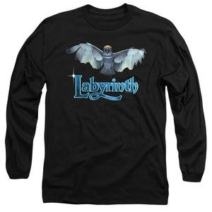 AN OFFCIALLY LICENSED LABYRINTH TITLE SEQUENCE MEN'S LONG SLEEVE T-SHIRT BLACK