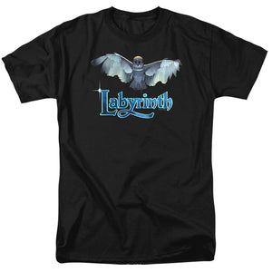 AN OFFCIALLY LICENSED LABYRINTH TITLE SEQUENCE MEN'S REGULAR FIT T-SHIRT BLACK