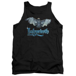 AN OFFCIALLY LICENSED LABYRINTH TITLE SEQUENCE ADULT UNISEX TANK TOP BLACK