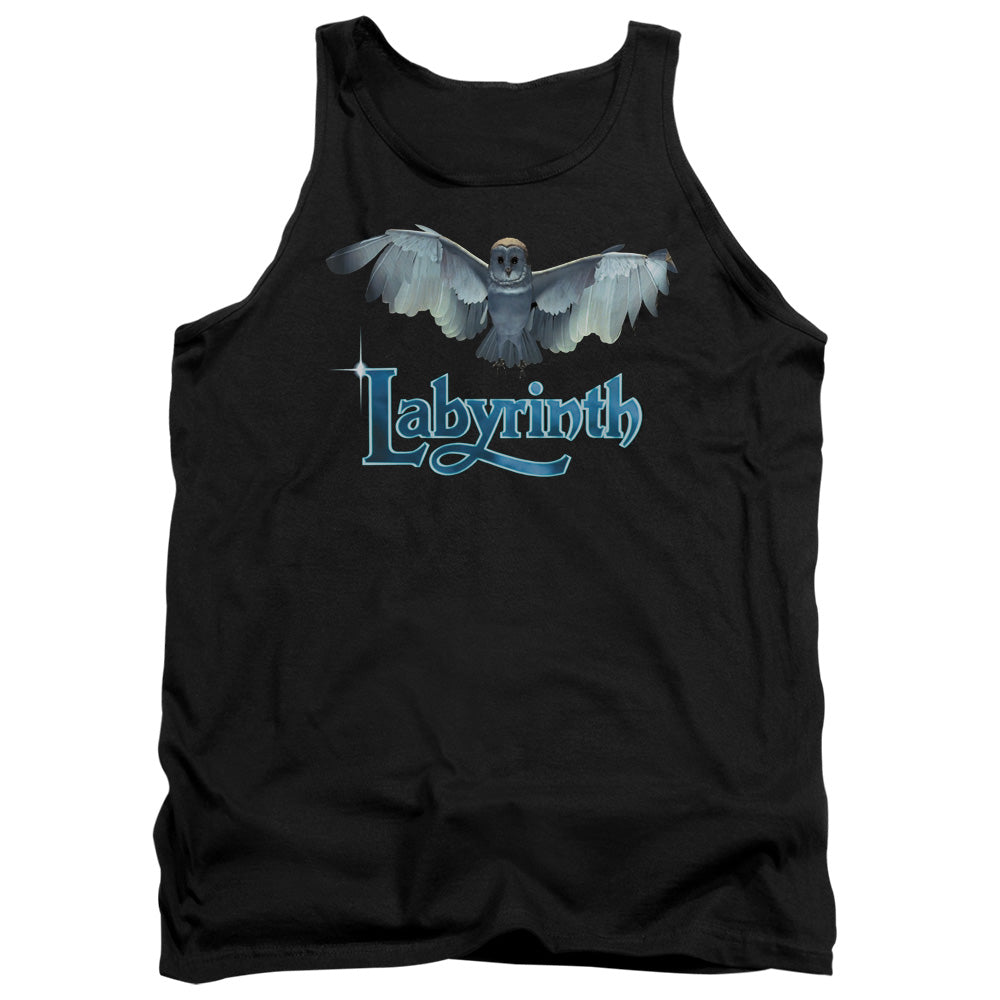 AN OFFCIALLY LICENSED LABYRINTH TITLE SEQUENCE ADULT UNISEX TANK TOP BLACK