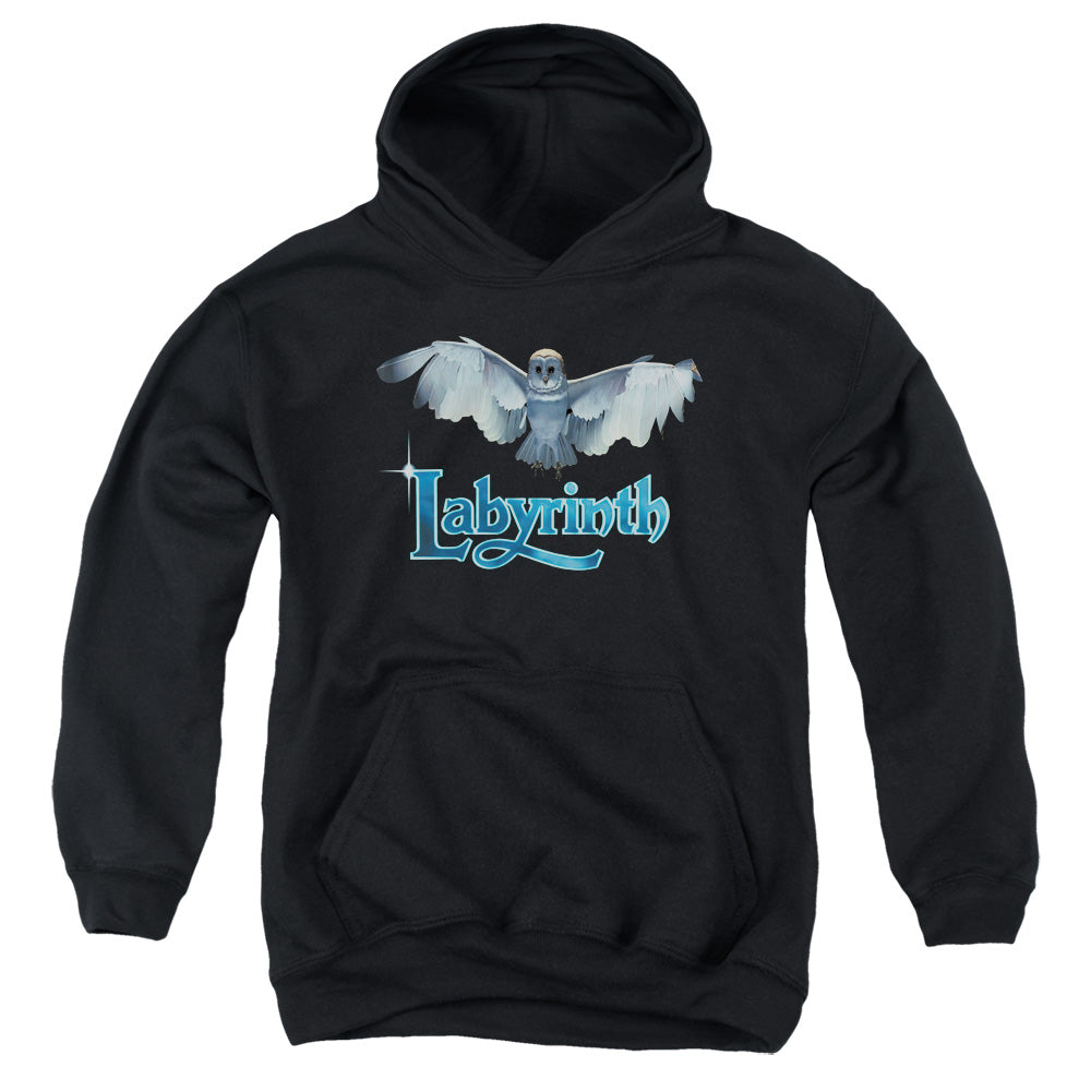 AN OFFCIALLY LICENSED LABYRINTH TITLE SEQUENCE YOUTH HOODIE BLACK