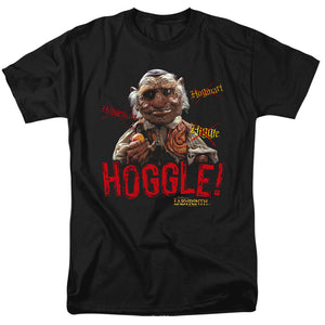 AN OFFCIALLY LICENSED LABYRINTH HOGGLE MEN'S REGULAR FIT T-SHIRT BLACK