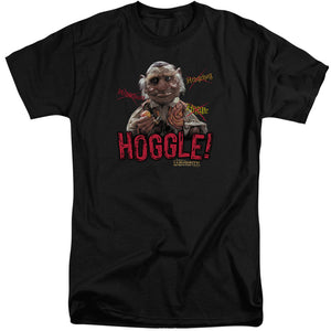 AN OFFCIALLY LICENSED LABYRINTH HOGGLE MEN'S TALL FIT T-SHIRT BLACK