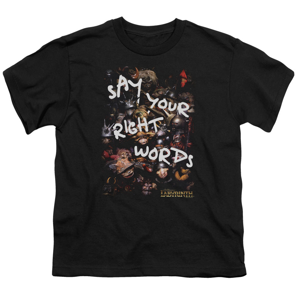Labyrinth Right Words Licensed Kid's T-Shirt (Ages 4-7) SM-XL