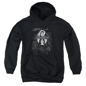 AN OFFCIALLY LICENSED LABYRINTH MAZE YOUTH HOODIE BLACK