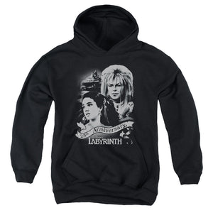 AN OFFCIALLY LICENSED LABYRINTH ANNIVERSARY YOUTH HOODIE BLACK