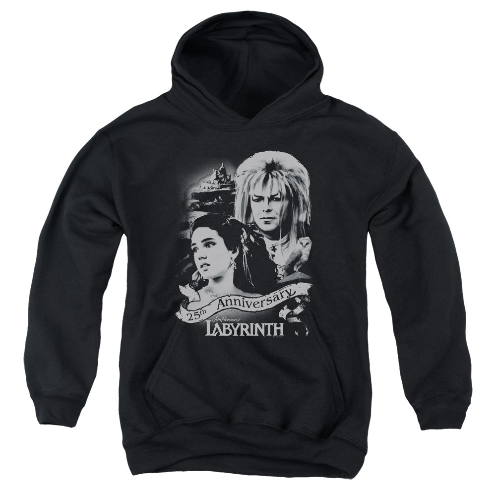 AN OFFCIALLY LICENSED LABYRINTH ANNIVERSARY YOUTH HOODIE BLACK