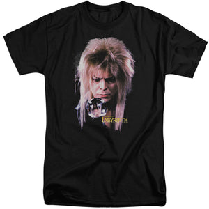 AN OFFCIALLY LICENSED LABYRINTH GOBLIN KING MEN'S TALL FIT T-SHIRT BLACK