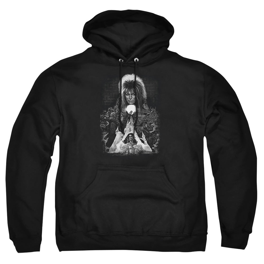 AN OFFCIALLY LICENSED LABYRINTH CASTLE ADULT UNISEX PULLOVER HOODIE BLACK