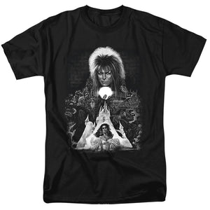 AN OFFCIALLY LICENSED LABYRINTH CASTLE MEN'S REGULAR FIT T-SHIRT BLACK